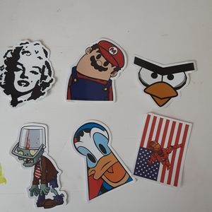 6 different stickers